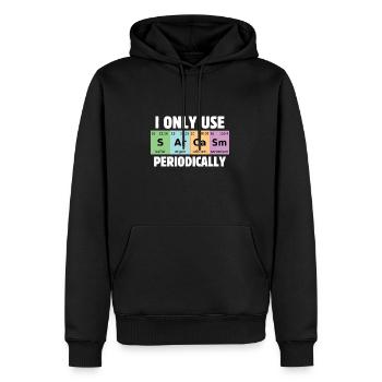 Lustige Wissenschaft Ich benutze Sarkasmus nur per - Männer Premium Bio Hoodie - Schwarz - Vorne - Nico (187cm)
