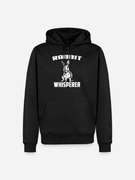 Rabbit Whisperer - Men’s Premium Organic Hoodie - black