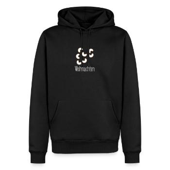 Vanillekipferl - Ein Klassiker zu Weihnachten - Männer Premium Bio Hoodie - Schwarz - Vorne - Nico (187cm)