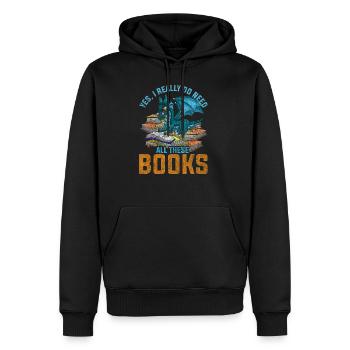 Drachen Buch Fantasy Tier - Männer Premium Bio Hoodie - Schwarz - Vorne - Nico (187cm)