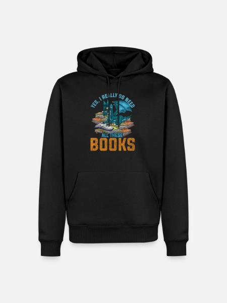 Dragon book fantasy animal - Men’s Premium Organic Hoodie - black