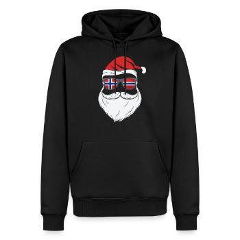 Drapeau de la Norvège Cool Santa Xmas Lunettes de soleil - Sweat à capuche Premium bio Homme - noir - Devant - Nico (187cm)