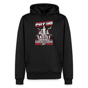 Physio Sadist Beruf Physiotherapeut Humor Therapie - Männer Premium Bio Hoodie - Schwarz - Vorne - Nico (187cm)