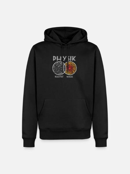 Physik Nerd - Männer Premium Bio Hoodie - Schwarz