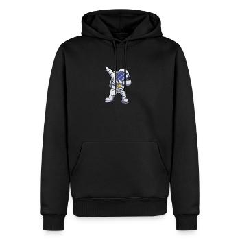 astronaute - Sweat à capuche Premium bio Homme - noir - Devant - Nico (187cm)
