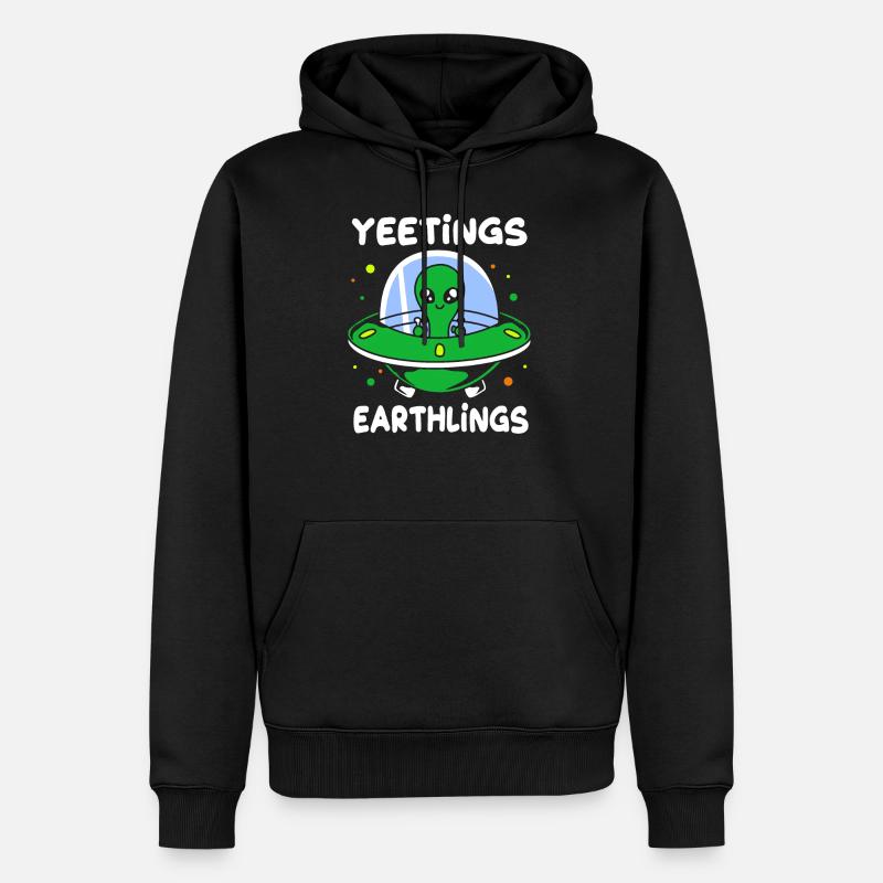 Alien - Männer Premium Bio Hoodie - Schwarz