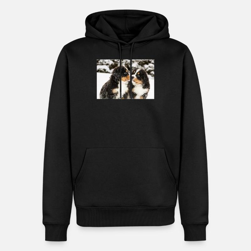 Bernersenne Winter - Männer Premium Bio Hoodie - Schwarz