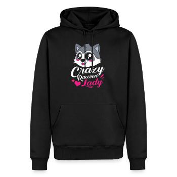 Waschbär Mutter Freundin Geschenk Mama - Männer Premium Bio Hoodie - Schwarz - Vorne - Nico (187cm)