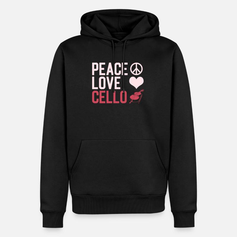 violoncelle - Sweat à capuche Premium bio Homme - noir