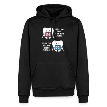 Zahnspange Zahnarzt Zahnärztin - Männer Premium Bio Hoodie - Schwarz - Vorne - Nico (187cm)