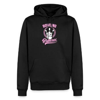 Retro Bowling Bowling Prinzessin Geschenk - Männer Premium Bio Hoodie - Schwarz - Vorne - Nico (187cm)