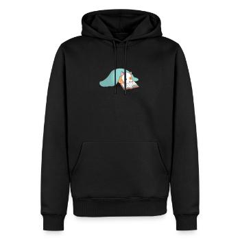 Cute hamster bookworm books - Men’s Premium Organic Hoodie - black - Front - Nico (187cm)
