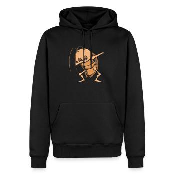 Kakerlake - Männer Premium Bio Hoodie - Schwarz - Vorne - Nico (187cm)
