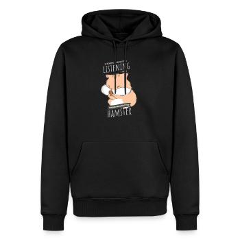 Thinking About My Hamster Cooler Nager - Männer Premium Bio Hoodie - Schwarz - Vorne - Nico (187cm)