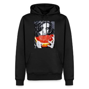 Superbe fille de melon - Sweat à capuche Premium bio Homme - noir - Devant - Nico (187cm)