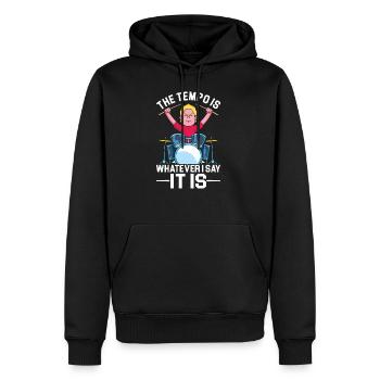 Schlagzeug Schlagzeuger - Männer Premium Bio Hoodie - Schwarz - Vorne - Nico (187cm)