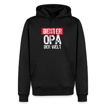 Bester Opa Der Welt - Männer Premium Bio Hoodie - Schwarz - Vorne - Nico (187cm)