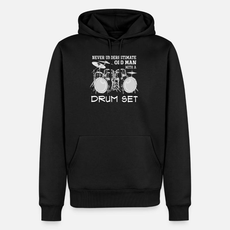 Batteries - Sweat à capuche Premium bio Homme - noir