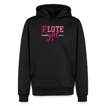 Flute flute player - Men’s Premium Organic Hoodie - black - Front - Nico (187cm)