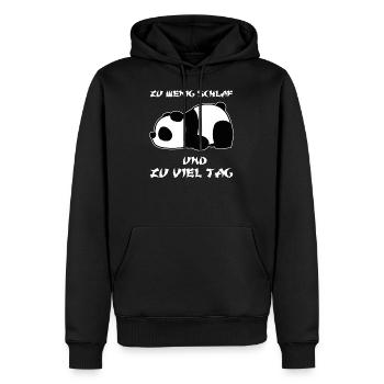 Panda Schlaf Baby Spruch Geschenkidee - Männer Premium Bio Hoodie - Schwarz - Vorne - Nico (187cm)