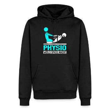 Physiotherapeut Physio Beruf Physiotherapie Reha - Männer Premium Bio Hoodie - Schwarz - Vorne - Nico (187cm)