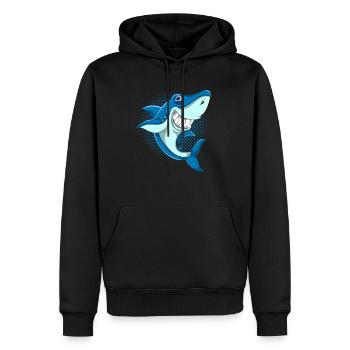 Hai Seeungeheuer Tiere - Männer Premium Bio Hoodie - Schwarz - Vorne - Nico (187cm)