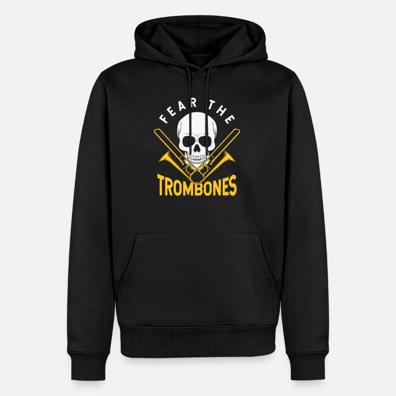 Posaune - Männer Premium Bio Hoodie - Schwarz