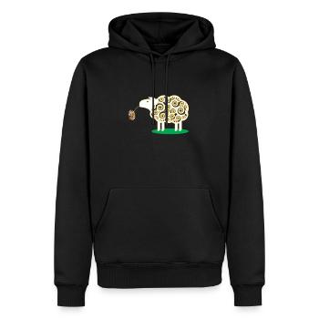 Schaf Blume niedlich Tier Schäfer Bauer Hirte - Männer Premium Bio Hoodie - Schwarz - Vorne - Nico (187cm)