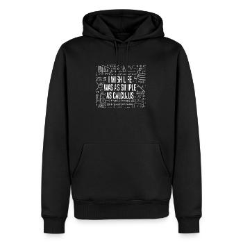Mathe-Liebhaber, denen ich wünschte, das Leben wär - Männer Premium Bio Hoodie - Schwarz - Vorne - Nico (187cm)