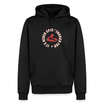 Scharfes Essen Liebhaber Es ist nie scharf genug f - Männer Premium Bio Hoodie - Schwarz - Vorne - Nico (187cm)