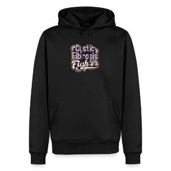 Cadeau de combattant de la fibrose kystique - Sweat à capuche Premium bio Homme - noir - Devant - Nico (187cm)