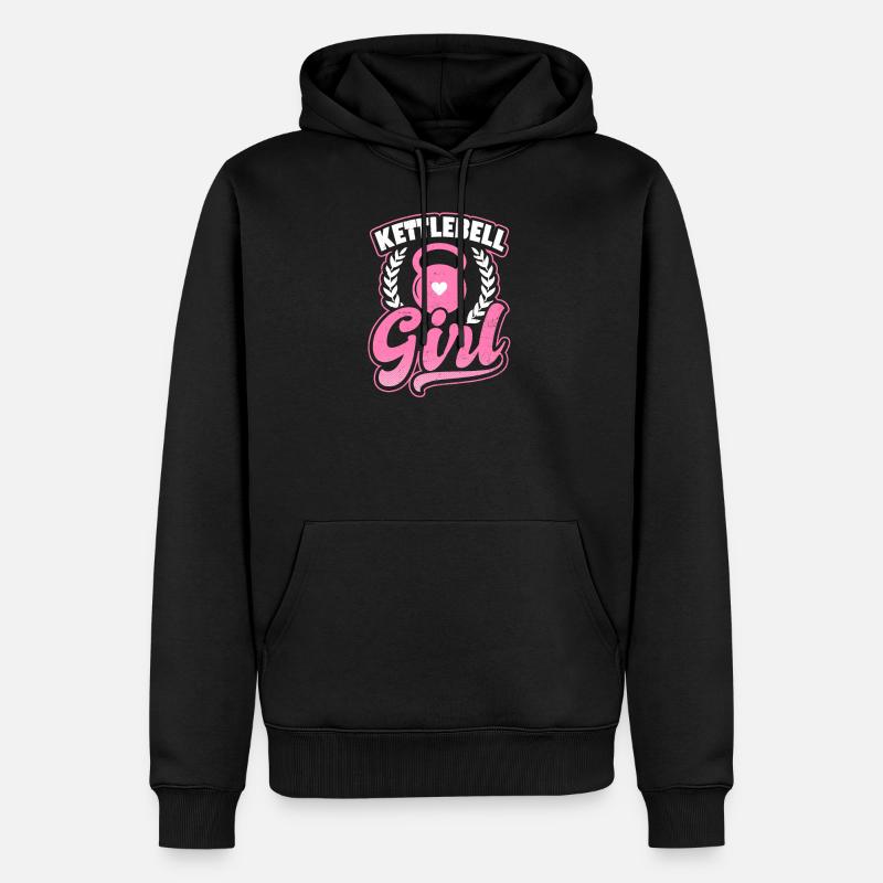 Kettlebell Kettlebell Mädchen Geschenk - Männer Premium Bio Hoodie - Schwarz