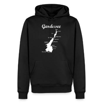 Gardasee Urlaub Sommer Geschenkidee - Männer Premium Bio Hoodie - Schwarz - Vorne - Nico (187cm)