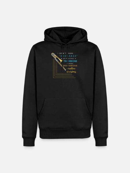 Trombone musicians - Men’s Premium Organic Hoodie - black