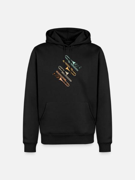Trombone Marching Band - Men’s Premium Organic Hoodie - black