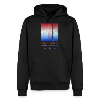 Néerlandais Gabber Hardtechno - Sweat à capuche Premium bio Homme - noir - Devant - Nico (187cm)
