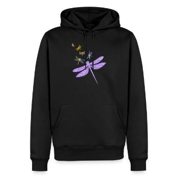 Dragonfly Wings - Men’s Premium Organic Hoodie - black - Front - Nico (187cm)