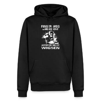 Wig Schweißen Schweißer Metallbauer Sprüche - Männer Premium Bio Hoodie - Schwarz - Vorne - Nico (187cm)
