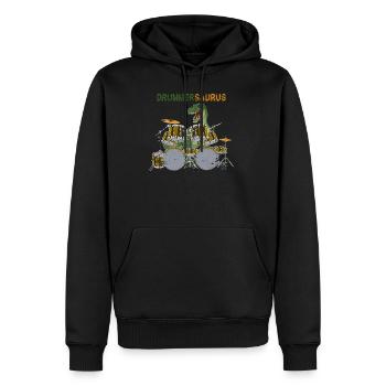 Batterie T-Rex - Sweat à capuche Premium bio Homme - noir - Devant - Nico (187cm)