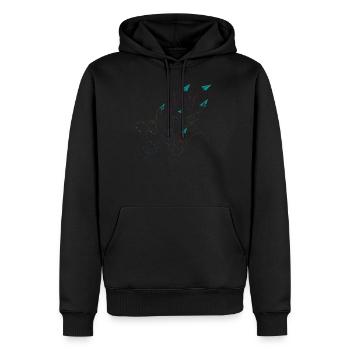 origami - Sweat à capuche Premium bio Homme - noir - Devant - Nico (187cm)