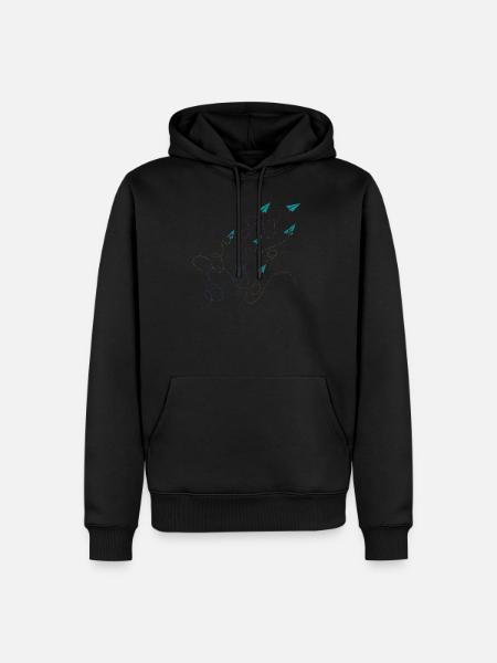 origami - Sweat à capuche Premium bio Homme - noir