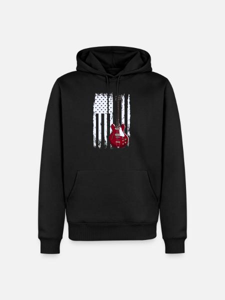 Guitar USA - Men’s Premium Organic Hoodie - black
