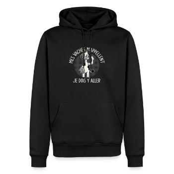 Kühe Landwirt Landwirt Farm Cow Humor Geschenk - Männer Premium Bio Hoodie - Schwarz - Vorne - Nico (187cm)