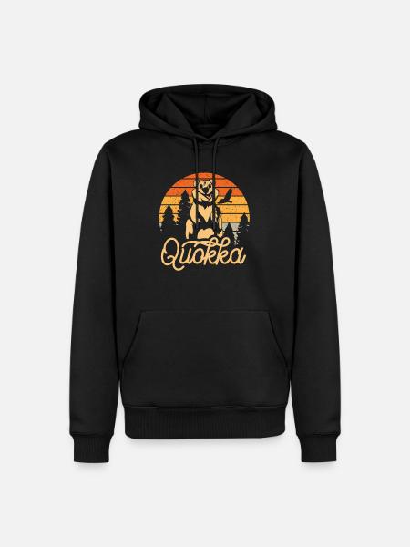 Quokka - Men’s Premium Organic Hoodie - black