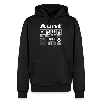 Aunt - Männer Premium Bio Hoodie - Schwarz - Vorne - Nico (187cm)