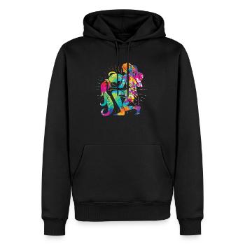 Sternzeichen Wassermann Astrologie Horoskop - Männer Premium Bio Hoodie - Schwarz - Vorne - Nico (187cm)