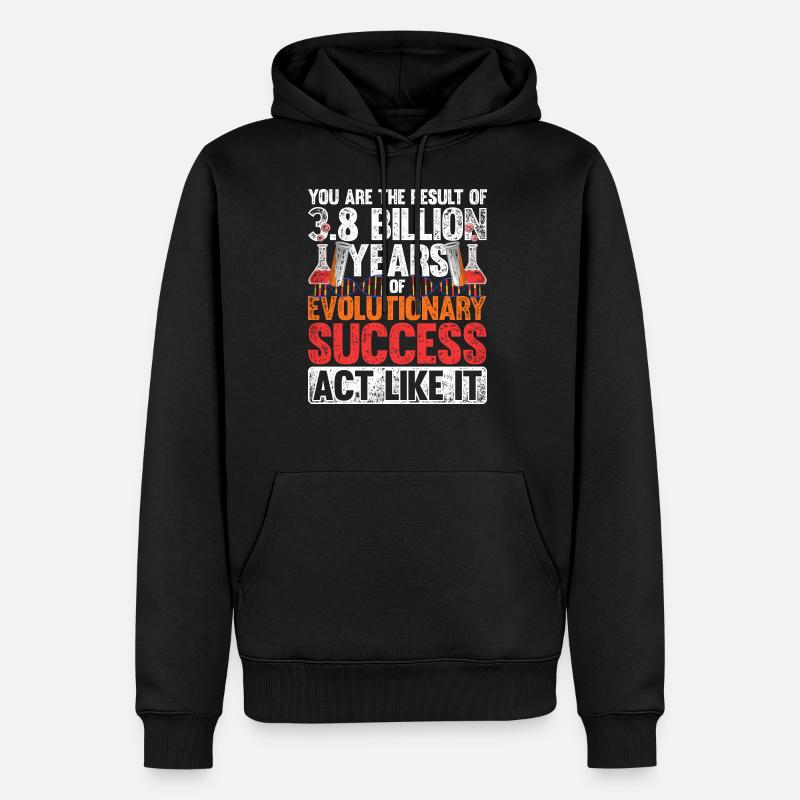 Évolution de la biologie - Sweat à capuche Premium bio Homme - noir