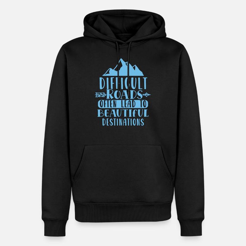 Un proverbe motivant - Sweat à capuche Premium bio Homme - noir
