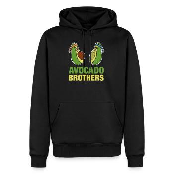 Avocado Brothers Vegan Végétarien cadeau - Sweat à capuche Premium bio Homme - noir - Devant - Nico (187cm)