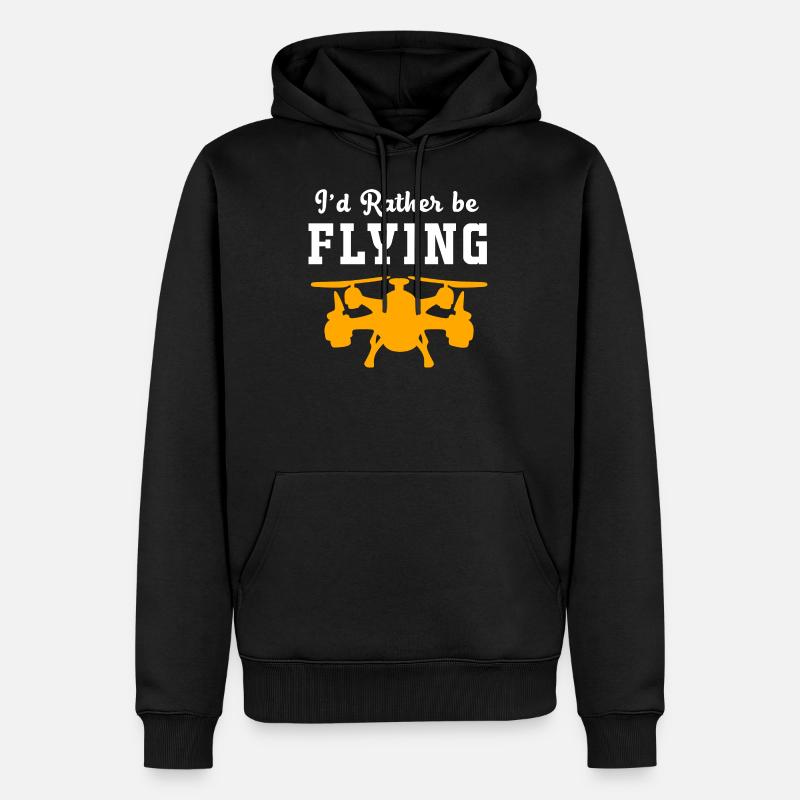 drone - Sweat à capuche Premium bio Homme - noir
